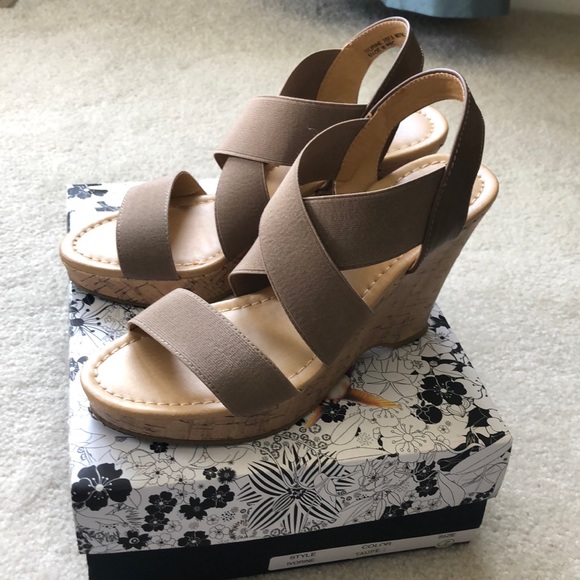 chinese laundry cork wedges
